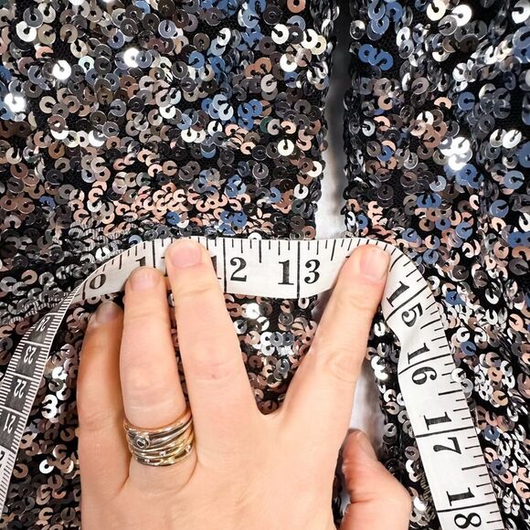 Symphony Party Girl Dress Silver Asymmetrical Poof Ruffle Size M - Picture 9 of 14